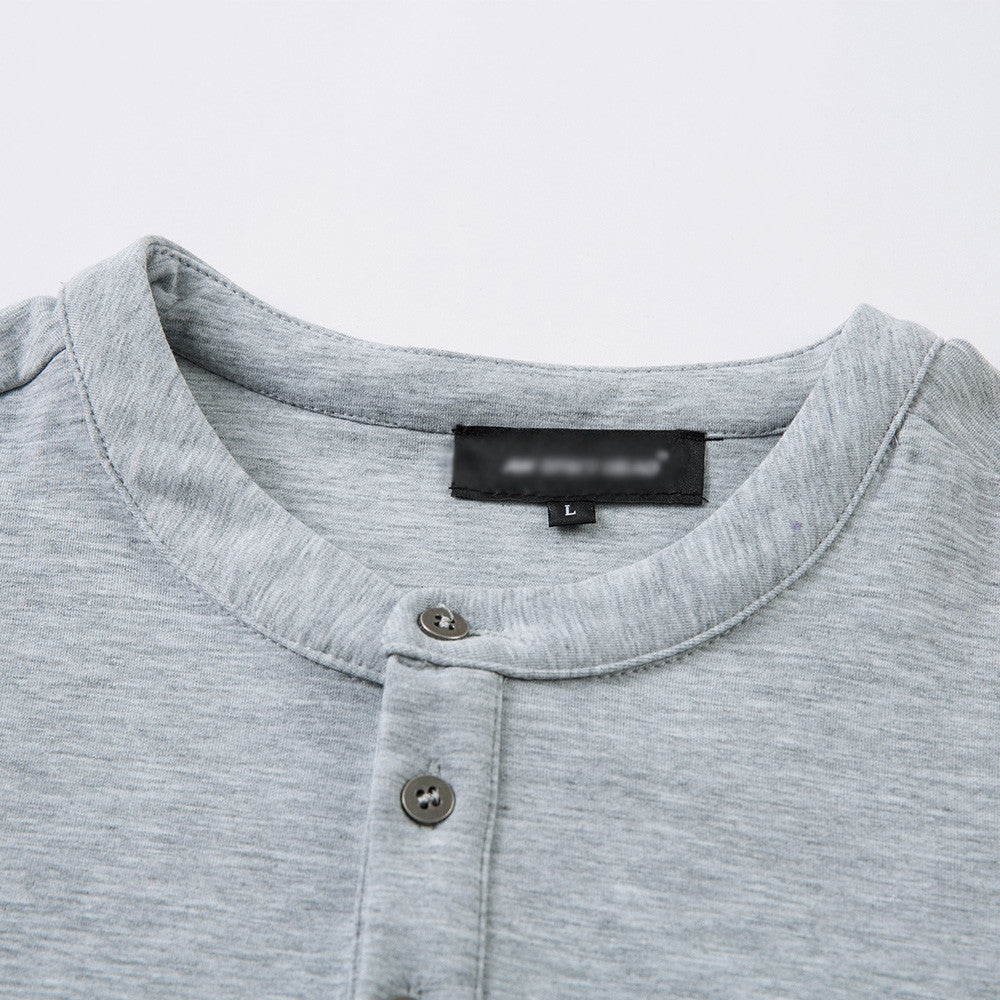 VOIDLINE™ Half-Button Round Neck Sweatshirt