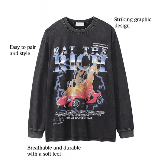 VOIDLINE™ Flame Printed Long Sleeved Shirt