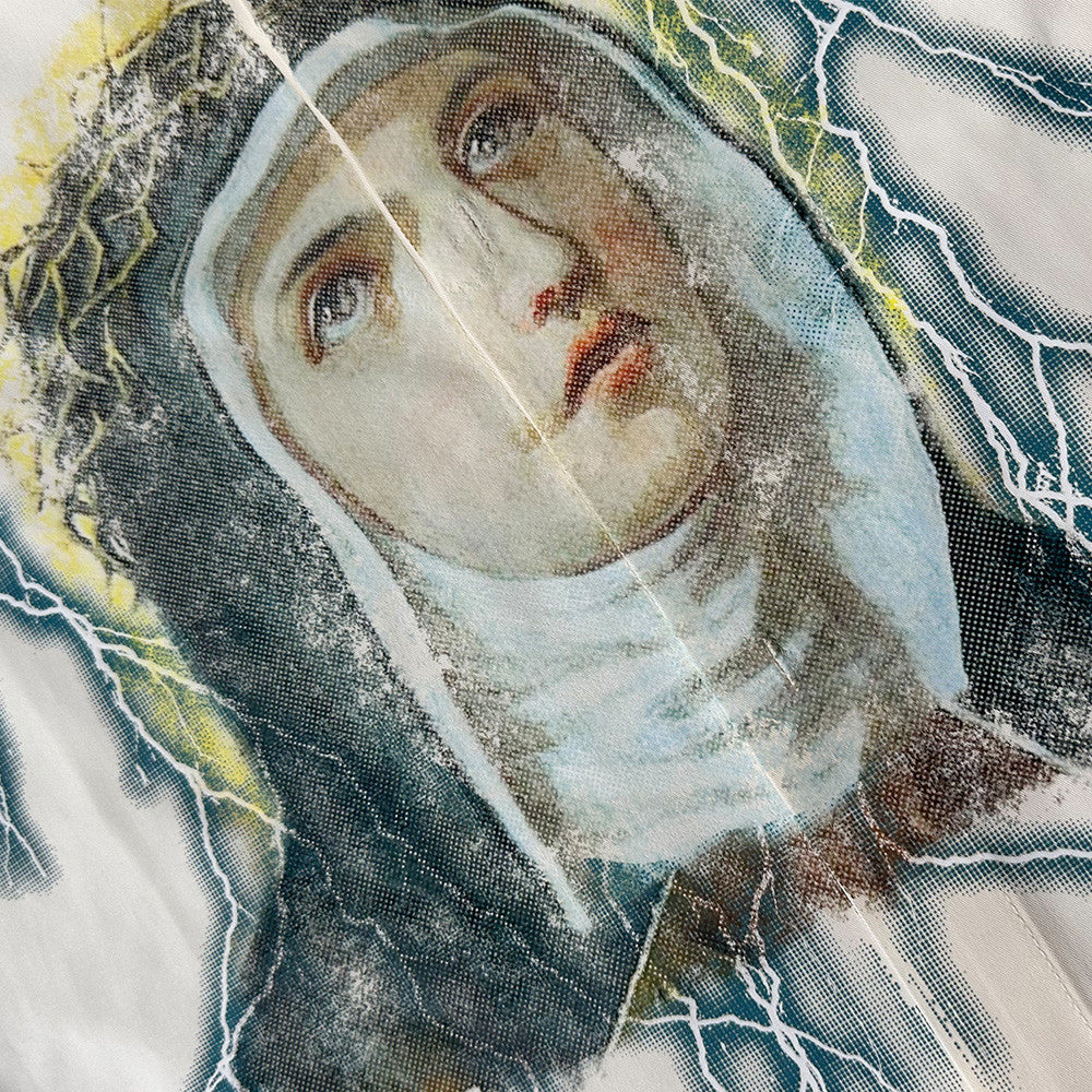 VOIDLINE™ Portrait Print Open-Front Shirt