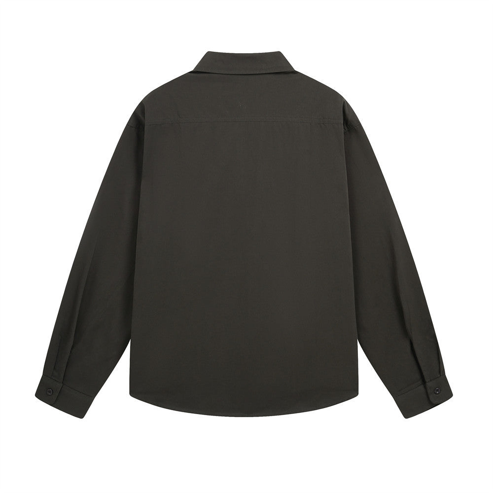 VOIDLINE™ Skull Print Open-Front Shirt