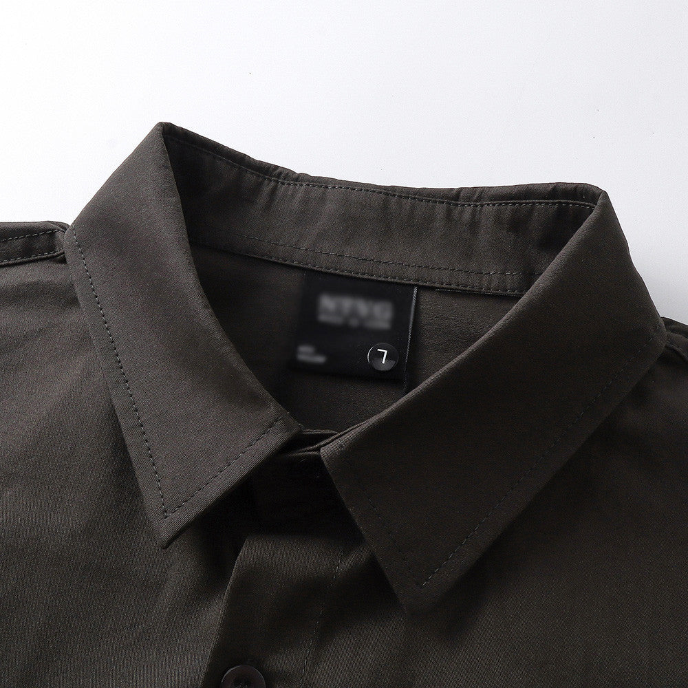 VOIDLINE™ Skull Print Open-Front Shirt